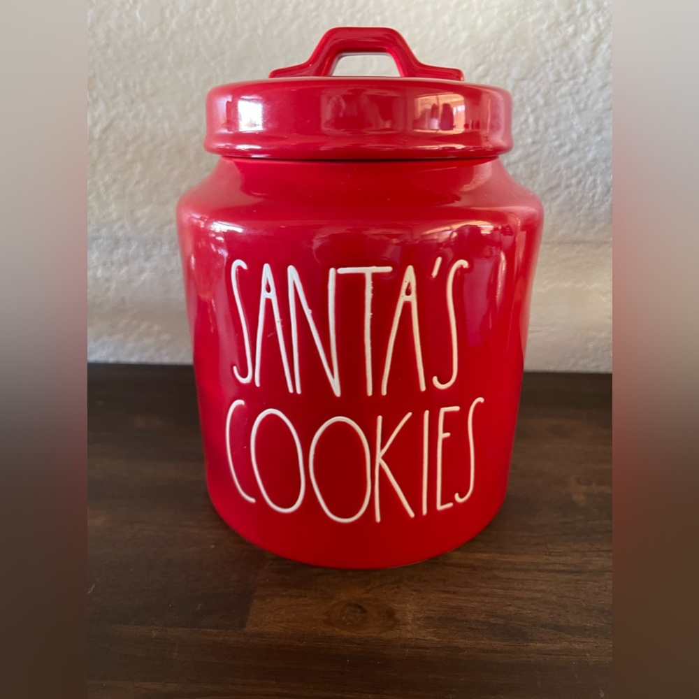 RAE DUNN Santa’s Cookies‎ ceramic canister